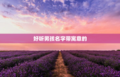 好听男孩名字带寓意的