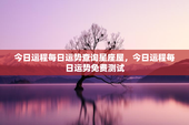 今日运程每日运势查询星座屋，今日运程每日运势免费测试