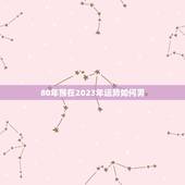 80年猴在2023年运势如何男(介绍未来发展趋势)