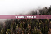 天蝎男假分手的表现