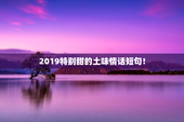 2019特别甜的土味情话短句！