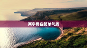 两字网名简单气质