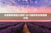 车险哪家保险公司好 2019最好的车险保险公司