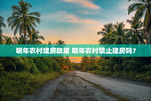 明年农村建房政策 明年农村禁止建房吗？