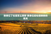 换单位了社保怎么转移 换单位后社保转移的有关