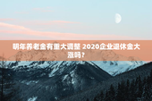 明年养老金有重大调整 2020企业退休金大涨吗？