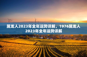 属龙人2023年全年运势详解，1976属龙人2023年全年运势详解