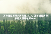 万年历日历带农历黄历2023，万年历日历带农历黄历万年历1994