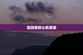 测测你的心机等级