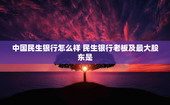 中国民生银行怎么样 民生银行老板及最大股东是