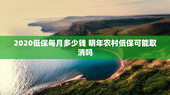 2020低保每月多少钱 明年农村低保可能取消吗