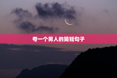 夸一个男人的简短句子