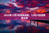 2023年12月2日生肖运势，12月23日运势怎么样