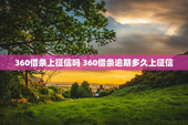 360借条上征信吗 360借条逾期多久上征信