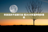 利润高的不起眼行业 揭2020年最挣钱的商机