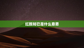 红颜知已是什么意思