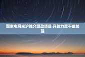 国家电网来沪推介混改项目 开放力度不断加强