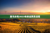 属马女性2023年的运势及运程，属马女性2023年的运势及运程详解