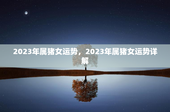 2023年属猪女运势，2023年属猪女运势详解