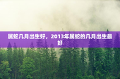 属蛇几月出生好，2013年属蛇的几月出生最好