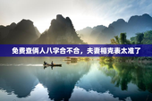 免费查俩人八字合不合，夫妻相克表太准了