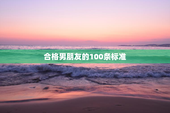 合格男朋友的100条标准