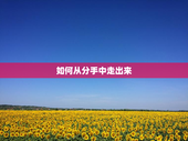如何从分手中走出来