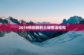 2019特别甜的土味情话短句