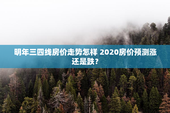 明年三四线房价走势怎样 2020房价预测涨还是跌？