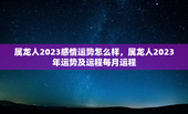 属龙人2023感情运势怎么样，属龙人2023年运势及运程每月运程