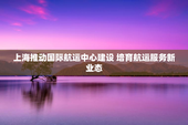 上海推动国际航运中心建设 培育航运服务新业态