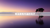 有深度有内涵的句子