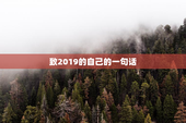 致2019的自己的一句话
