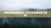 明年养老金调整多少 2020企业退休金大涨吗？