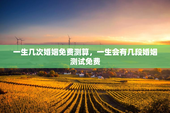 一生几次婚姻免费测算，一生会有几段婚姻测试免费