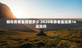 明年养老金调整多少 2020年养老金迎来16连涨吗