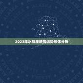 水瓶今年感情运势如何(2023年水瓶座感情运势大介绍)
