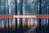 异地恋情话最感动99白