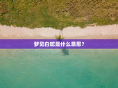 梦见白蛇是什么意思？