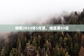 抽取2023年5月签，抽签第53签