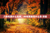 八零年属什么生肖，80年属猴是什么命 详细