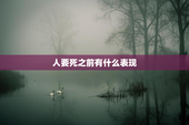 人要死之前有什么表现