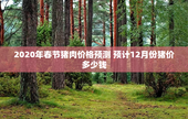 2020年春节猪肉价格预测 预计12月份猪价多少钱