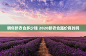 明年新农合多少钱 2020新农合涨价真的吗