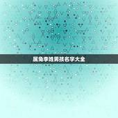 属兔李姓男孩名字大全(精选优美的李姓男孩名字)