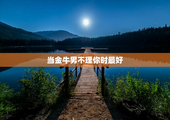 当金牛男不理你时最好