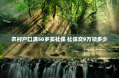 农村户口满50岁买社保 社保交9万领多少