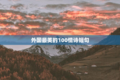 外国最美的100情诗短句