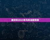 麦玲玲2023年马年运程预测(命理大师为您介绍)